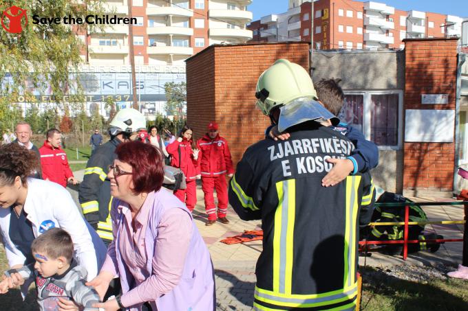 Children were rescued by firefighters 